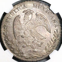 1884-Ca NGC MS 63 Mexico 8 Reales Cap Rays Silver Coin POP 5/7 (24052703C)