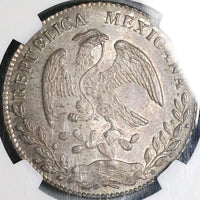 1884-Ca NGC MS 63 Mexico 8 Reales Cap Rays Silver Coin POP 5/7 (24052703C)