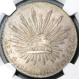 1886-Mo NGC MS 64 Mexico 8 Reales Mint State Cap Rays Silver Coin (24083102C)