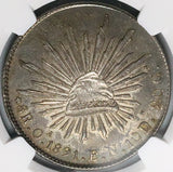 1891-Oa NGC MS 62 Mexico 8 Reales Oaxaca Mint Rare Silver Coin (24090703C)