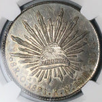 1891-Oa NGC MS 62 Mexico 8 Reales Oaxaca Mint Rare Silver Coin (24090703C)