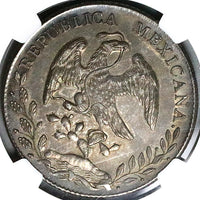 1891-Oa NGC MS 62 Mexico 8 Reales Oaxaca Mint Rare Silver Coin (24090703C)