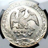 1895-Mo AM NGC MS 64 Mexico 8 Reales  Near Proof Like Silver Coin (25022401D)