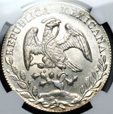 1895-Mo AM NGC MS 64 Mexico 8 Reales  Near Proof Like Silver Coin (25022401D)