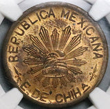 1914 NGC MS 63 RB Chihuahua 5 Centavos Mexico Revolution Coin (24100702C)