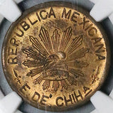 1914 NGC MS 63 RB Chihuahua 5 Centavos Mexico Revolution Coin (24100702C)