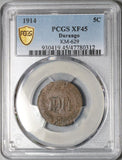 1914 PCGS XF 45 Durango 5 Centavos ~90° Rotated Die Mexico Revolution KM-629 Coin POP 1/1 (24100701C)