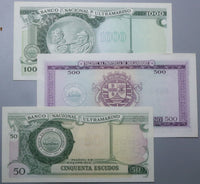 1970 1967 1972 Mozambique 50 500 1000 Escudos Three Notes (23052301R)