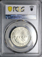 1929 PCGS MS 63 Nicaragua 50 Centavos Volcanos Rare 20K Silver Coin (24092202C)