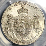 1906 PCGS MS 65 Norway 2 Kroner Independence Gem Mint State Silver Coin (25022704C)