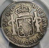 1776 PCGS Fine Peru 2 Reales Charles III Colonial Spain Revolution Silver Coin (24082501D)