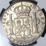 1812 NGC AU 55 Peru 8 Reales Ferdinand VII Lima Pillars Silver Coin (24063003C)