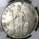 1831-C NGC AU 58 Peru Cuzco 8 Reales Standing Liberty Silver Coin (23060602C)