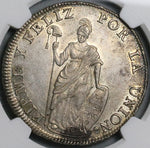 1832-C NGC AU 55 Peru Cuzco 8 Reales Standing Liberty Silver Coin (20040703D)