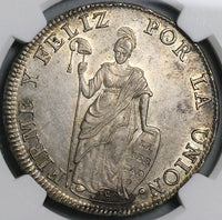 1832-C NGC AU 55 Peru Cuzco 8 Reales Standing Liberty Silver Coin (20040703D)