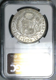 1834 NGC UNC Peru 8 Reales Cuzco-BoAr Rare Standing Liberty Silver Coin (24052103C)