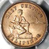 1904 PCGS MS 64 RB Philippines 1/2 Centavo USA Administration Coin (24091902C)