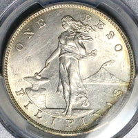 1903-P PCGS AU Philippines Peso USA Philadelphia Mint Silver Coin (25012401C)