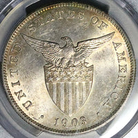 1903-P PCGS AU Philippines Peso USA Philadelphia Mint Silver Coin (25012401C)