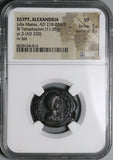 220 NGC VF Julia Maesa Egypt Tetradrachm Alexandria Isis Bust Rare (24081402C)