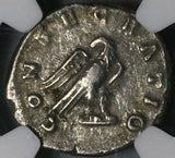 161 NGC XF Antoninus Pius Roman Empire Denarius Consecratio Eagle Marcus Aurelius (24061701D)