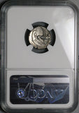 46 BC NGC XF Carisius Roman Imperatorial Denarius Sphinx Aphrodisian Sibyl (24091501C)