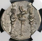 82 NGC XF Domitian Cistophorus Ephesus Roman Empire Aquila Standards (24052701C)