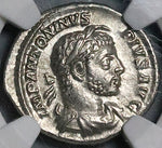221 NGC AU Elagabalus Denarius Roman Empire Emperor Sacrificing Altar (23060501C