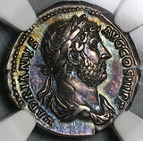 128 NGC XF Star Fine Style 5/5 Hadrian Roman Empire Denarius Africa Visit Commemorative (23112001D)