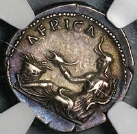 128 NGC XF Star Fine Style 5/5 Hadrian Roman Empire Denarius Africa Visit Commemorative (23112001D)