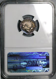 128 NGC XF Star Fine Style 5/5 Hadrian Roman Empire Denarius Africa Visit Commemorative (23112001D)