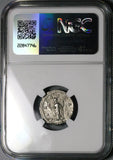 196 NGC Ch VF Julia Domna Denarius Roman Empire Felicitas Good Luck  (25020203C)
