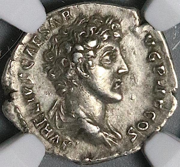 140 NGC XF Marcus Aurelius Roman Empire Denarius Caesar Juventas (2311 ...