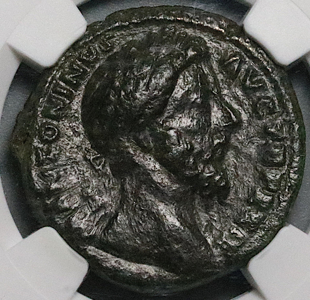 174 NGC Ch VF Marcus Aurelius Ae As Tiber River God Roman Empire Coin ...