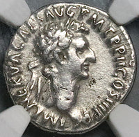 97 NGC Ch VF Nerva Roman Empire Denarius Aequitas Trajan Father (24111301D)