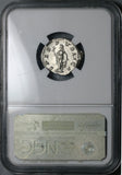 222 NGC AU Severus Alexander Denarius Roman Empire Spes Flower (23060301C)