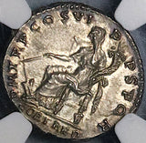 113 NGC Ch AU Fine Style Trajan Roman Empire Denarius Fortuna 5/5 5/5 (23120802C)