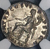 113 NGC Ch AU Fine Style Trajan Roman Empire Denarius Fortuna 5/5 5/5 (23120802C)