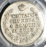 1829 PCGS XF 40 Russia Rouble Wings Down Silver Nicholas I Czar Coin (25010202C)