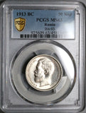 1913 BC PCGS MS 63 Russia 50 Kopeks Nicholas II Czar Petersburg Coin (23042601C)