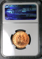 1954 NGC MS 64 South Africa 1/2 Penny Elizabeth II 101k Key RED Coin (24082602C)