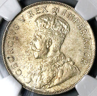 1928 NGC MS 61 South Africa Florin 2 Shillings George V Silver Coin (24082603C)