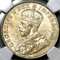 1928 NGC MS 61 South Africa Florin 2 Shillings George V Silver Coin (24082603C)