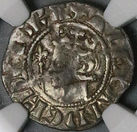 1280 NGC VF 35 Scotland Penny Alexander III Hammered Silver Coin (24102303C)