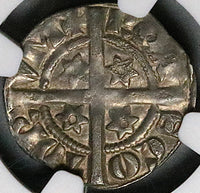 1280 NGC VF 35 Scotland Penny Alexander III Hammered Silver Coin (24102303C)