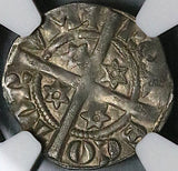 1280 NGC VF 35 Scotland Penny Alexander III Hammered Silver Coin (24102303C)