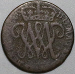 1691 Scotland Bodle 2 Pence William Mary Turner Thistle Copper Coin (24060701R)