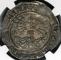 1474 NGC XF 40 Spain Ferdinand Isabella 1 Real Columbus Seville Mint Hammered Silver Coin (25020501D)