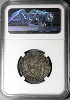 1474 NGC XF 40 Spain Ferdinand Isabella 1 Real Columbus Seville Mint Hammered Silver Coin (25020501D)