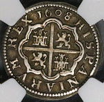 1608-C NGC AU 55 Spain 1 Real Seville Philip III Segovia Silver Coin POP 1/0 (23043002C)